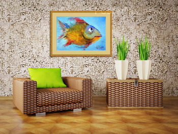 Модульная картина Январьская рыбка