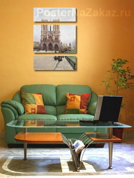 Модульная картина Продавцы цветов у Нотр-Дам