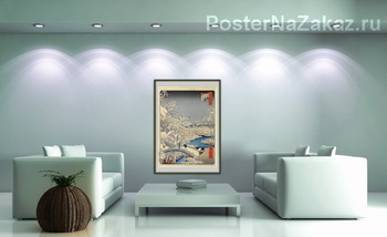 Модульная картина Сто знаменитых видов на Эдо 108