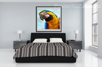 Модульная картина Попугай ара