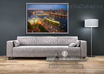 Модульная картина Крейсер «Аврора» на закате