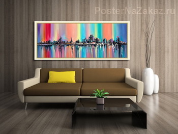 Модульная картина Радужный город