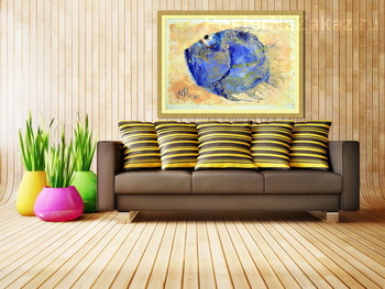 Модульная картина Голубая фишка