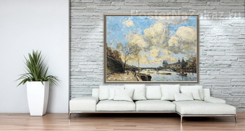 Модульная картина ПАРИЖ, Сена и Лувр