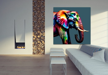 Модульная картина Слон, как современное искусство