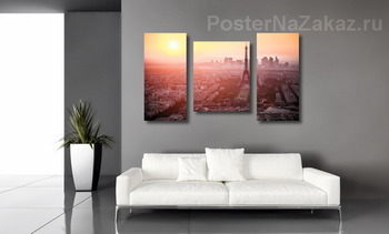 Модульная картина вид на париж