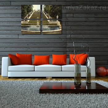 Модульная картина Петергоф золотая лестница, Санкт-Петербург, Россия 1890-1900 гг