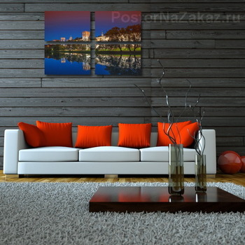 Модульная картина Убегающая стена