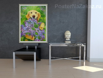 Модульная картина Букет с носом.Лабрадор-ретривер.