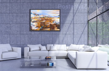 Модульная картина Вечерняя Генуя