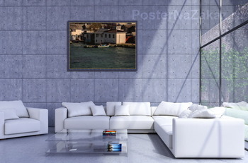 Модульная картина Про лодочки у дома