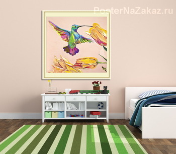 Модульная картина Райская пташка. Колибри