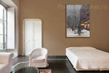 Модульная картина Зимний вечер в Париже