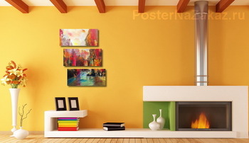 Модульная картина Город умытый дождём