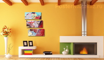 Модульная картина Красные крыши, Стокгольм, 1914