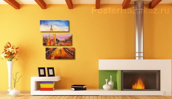 Модульная картина Первый снег в Лондоне