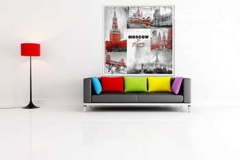 Модульная картина Москва с любовью
