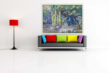 Модульная картина Семья лебедей