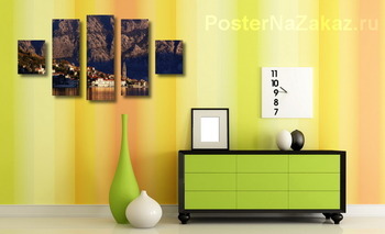 Модульная картина Пераст на закате