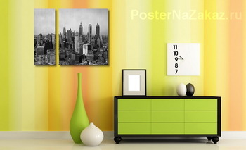 Модульная картина Нью-Йорк-финансовый район.