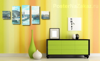 Модульная картина Стокгольмский замок и Норрбро