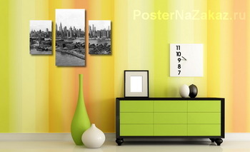 Модульная картина Вид Нью-Йорка с воздуха,1940г. 