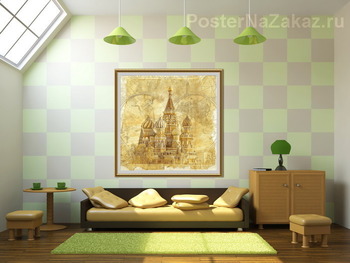 Модульная картина Храм в Москве