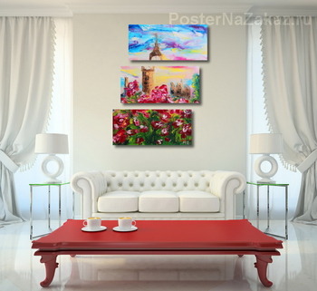 Модульная картина Лондон в розах