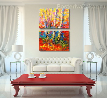 Модульная картина Березки