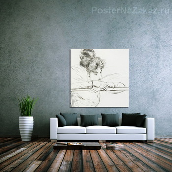 Модульная картина Задумчивая леди