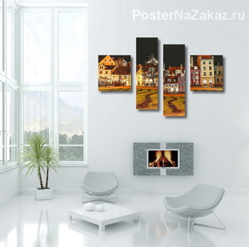 Модульная картина Старая Рига