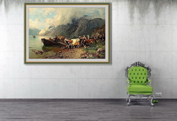 Модульная картина Перемещение Крупного рогатого скота