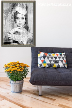 Модульная картина Ретро девушка