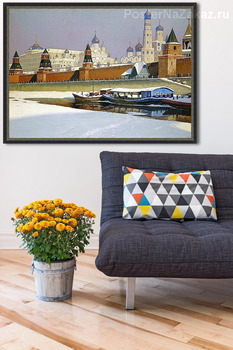 Модульная картина Кремль под снегом