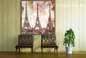 Модульная картина Эйфелева башня