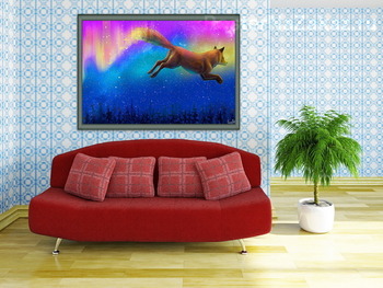 Модульная картина Северное сияние