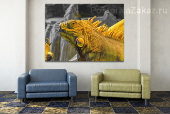 Модульная картина Игуана