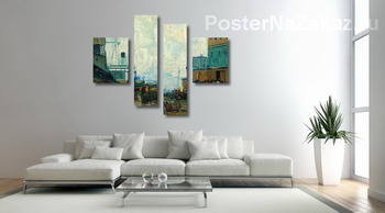 Модульная картина Док, Бостон