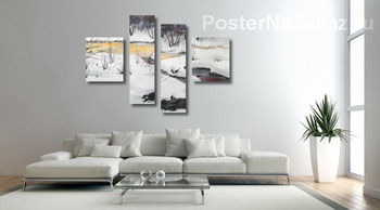 Модульная картина талая вода