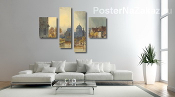 Модульная картина Вид на церковь Богоматери Хансвик.Мехелен (Малин).Бельгия