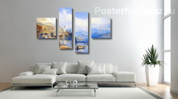 Модульная картина Лаго ди Лугано