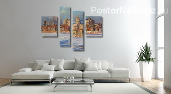 Модульная картина Строительство капитолия штата Пенсильвания, Харрисбург