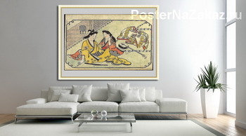 Модульная картина Гейша и самурай