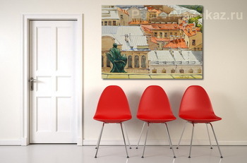 Модульная картина высоко сижу далеко гляжу (Питер)