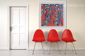 Модульная картина Птицы в деревьях 3