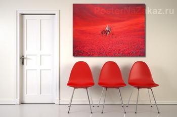 Модульная картина Маковое поле