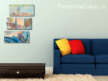 Модульная картина Вид на Стокгольм