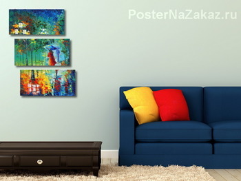 Модульная картина Вечерняя аллея