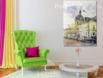 Модульная картина Москва. Ул. Рождественка