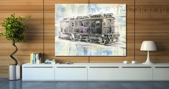 Модульная картина Старинный поезд